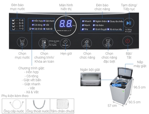 Máy giặt Whirlpool 10.5kg VWVC10502FS