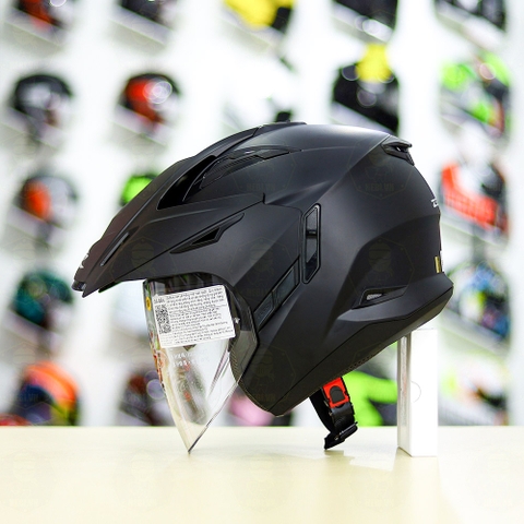 Mũ 3/4 2 kính Zeus 613B FREESHIP