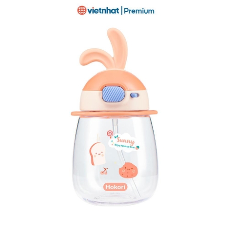 Bình tập uống cho bé hình tai thỏ cao cấp Hokori B0083 Nhựa Việt Nhật Premium