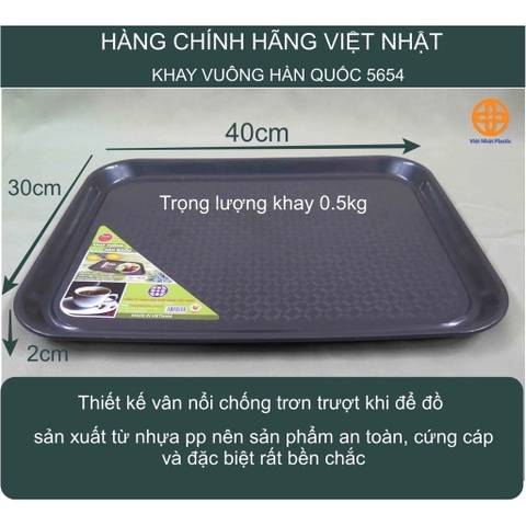 [MỚI] Khay nhựa đựng đồ, Khay vuông Hàn Quốc 5654 Nhựa Việt Nhật Shop