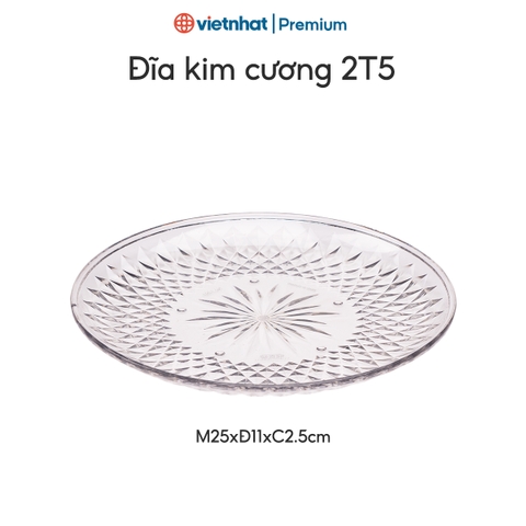 Đĩa nhựa tròn kim cương trong suốt Hokori DKCH 1290/1291/1292 Nhựa Việt Nhật Shop