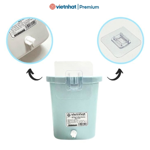 Cốc dán tường tiện ích, cốc để bàn chải, kem đánh răng dán tường 6370 Nhựa Việt Nhật Shop