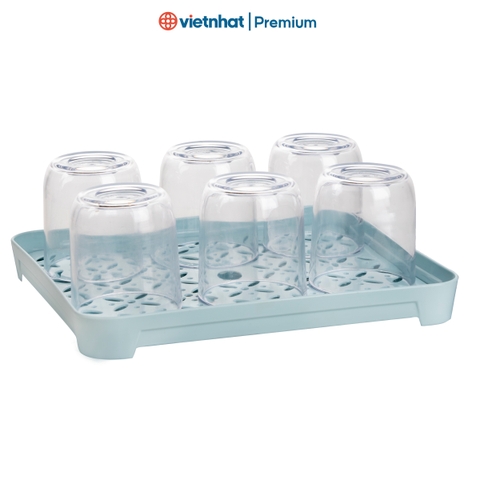 Khay úp cốc, khay trà, khay úp chén có rãnh thoát nước K5658 Nhựa Việt Nhật Shop