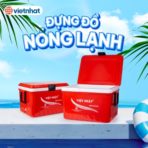 Thùng giữ nhiệt, phích đá vuông 24L giữ nhiệt lâu P3974 Nhựa Việt Nhật Shop