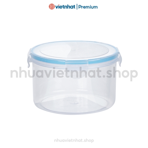 Bộ hộp lạnh có nắp cài, bộ hộp thực phẩm tròn 3, bộ hộp lạnh tròn 3 B6536 Nhựa Việt Nhật Shop