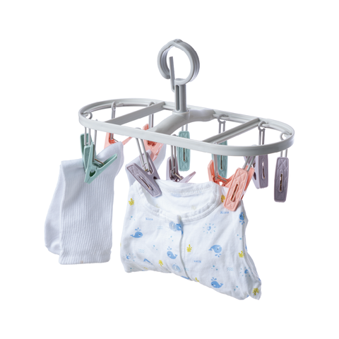 Kẹp, Mắc dù elip đa sắc 12 Kẹp quần áo nhựa, mắc áo siêu chắc, 2800 Nhựa Việt Nhật shop