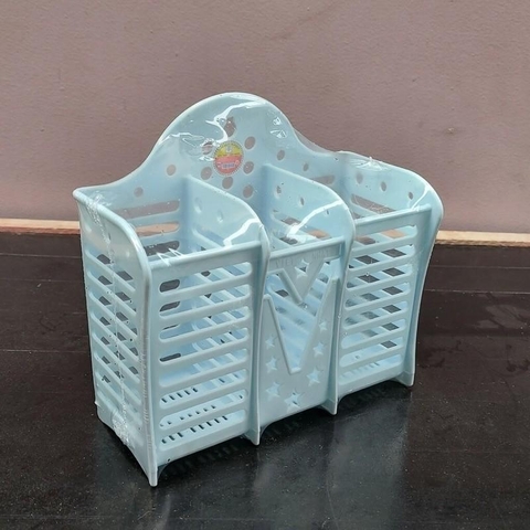Hộp Đũa, Ống đũa 3 ngăn để Nhà Bếp màu sắc nhã nhặn, tiện lợi O2708 Nhựa Việt Nhật Shop