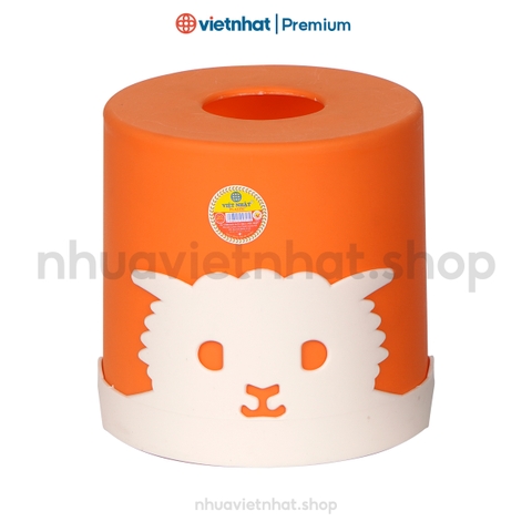 Hộp đựng khăn giấy trụ tròn hình cừu cute Nhựa Việt Nhật H2735 Nhựa Việt Nhật Premium