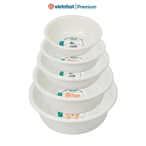 Set 5 chậu nhựa cao cấp Hokori tiện dụng Nhựa Việt Nhật SC1 Nhựa Việt Nhật Premium