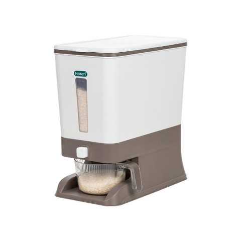 Thùng đựng gạo tiện ích 10kg có ca đong cao cấp Hokori 5338 Nhựa Việt Nhật Shop