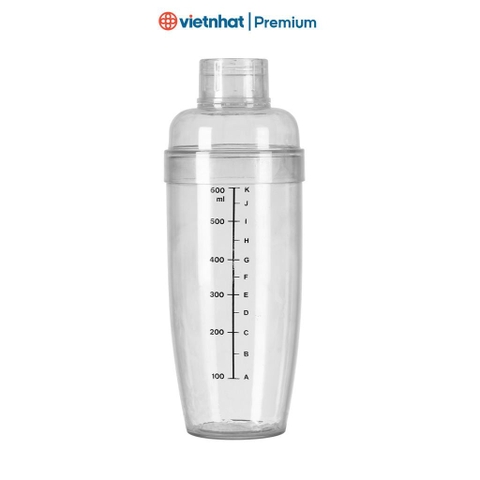 Bình lắc Shaker pha chế nhựa chia vạch đen Việt Nhật BPC 0101/0102/0103 Nhựa Việt Nhật Premium