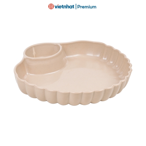 Đĩa vỏ sò có ngăn đựng nước chấm Nhựa Việt Nhật D1287 Nhựa Việt Nhật Premium