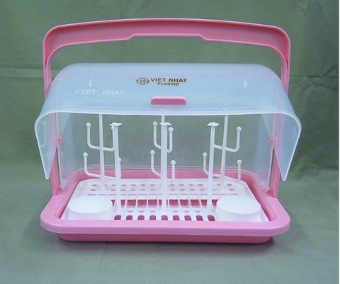 Khay úp bình sữa có nắp đậy tiện lợi, khay úp bình đa năng K1361-1 Nhựa Việt Nhật Shop