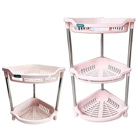 Kệ nhựa, kệ tam giác trung 2 tầng, 3 tầng nhỏ gọn K5536 Nhựa Việt Nhật Shop
