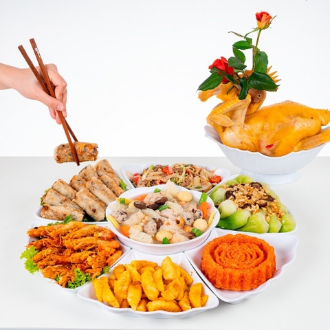 Bộ bát đĩa hoa mặt trời bé, bộ bát đĩa 7 món đa năng B6811 Nhựa Việt Nhật Shop