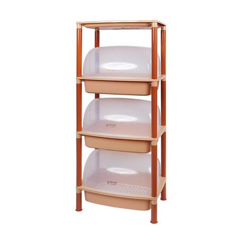 Kệ chén bát có nắp đậy kín, kệ nắp đa năng Việt Nhật K5552 Nhựa Việt Nhật shop