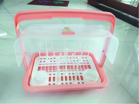 Khay úp bình sữa có nắp đậy tiện lợi, khay úp bình đa năng K1361-1 Nhựa Việt Nhật Shop