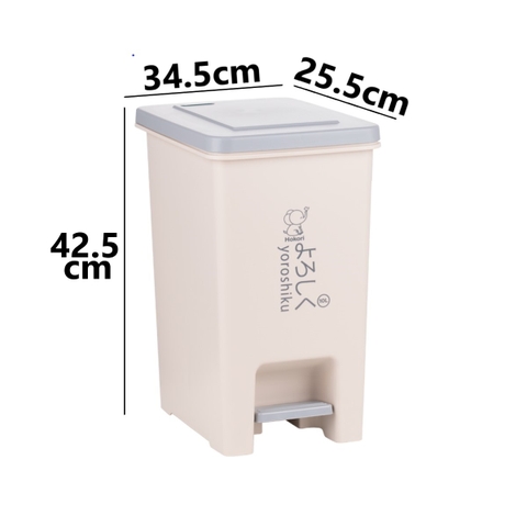 Thùng Rác vuông có Bật nắp đậy, Đựng Rác tiện lợi đủ size cao cấp Hokori 8061/8062/8063 Nhựa Việt Nhật Shop
