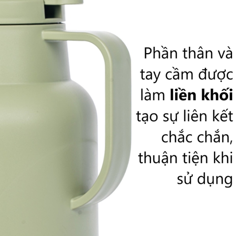 Bình giữ nhiệt ruột thủy tinh 1L 1.5L Hokori 3981-3982 Nhựa Việt Nhật Shop