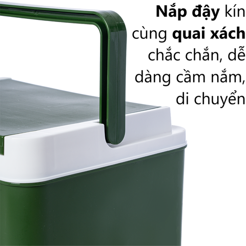 Phích đá, thùng đá vuông tiện ích 6 Lit có quai xách 3933 Nhựa Việt Nhật Shop