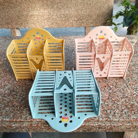 Hộp Đũa, Ống đũa 3 ngăn để Nhà Bếp màu sắc nhã nhặn, tiện lợi O2708 Nhựa Việt Nhật Shop