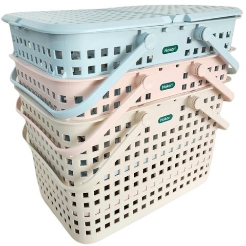 Giỏ, làn nắp mây dùng đi sinh có nắp 2608 Nhựa Việt Nhật Shop