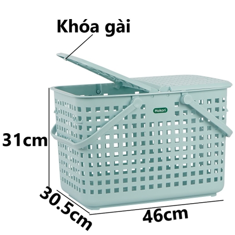 Giỏ, làn nắp mây dùng đi sinh có nắp 2608 Nhựa Việt Nhật Shop