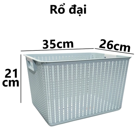 Rổ đan mây đựng đồ đa năng 3 size đựng quần áo, đồ dùng 3415 Nhựa Việt Nhật shop