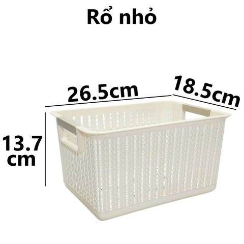 Rổ đan mây đựng đồ đa năng 3 size đựng quần áo, đồ dùng 3415 Nhựa Việt Nhật shop
