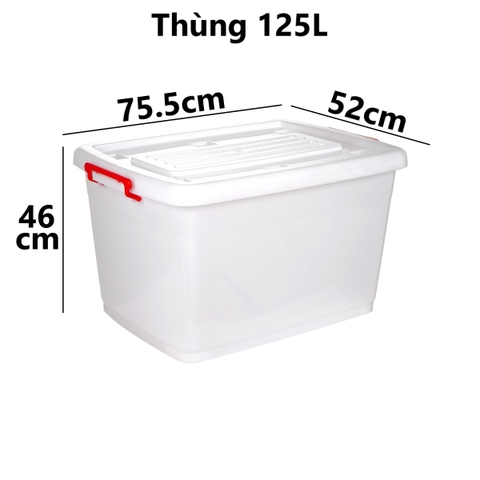 Thùng nhựa chữ Nhật 125L siêu bền 5329 Nhựa Việt Nhật Shop