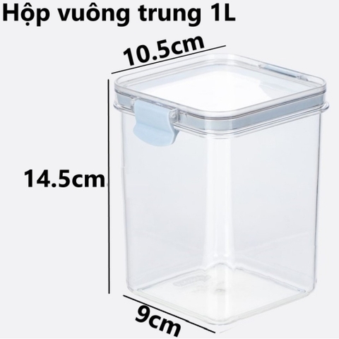 Hộp đựng thực phẩm đồ khô, có nắp cài kín cao cấp Hokori HKH 6590/6591/6592 Nhựa Việt Nhật Shop