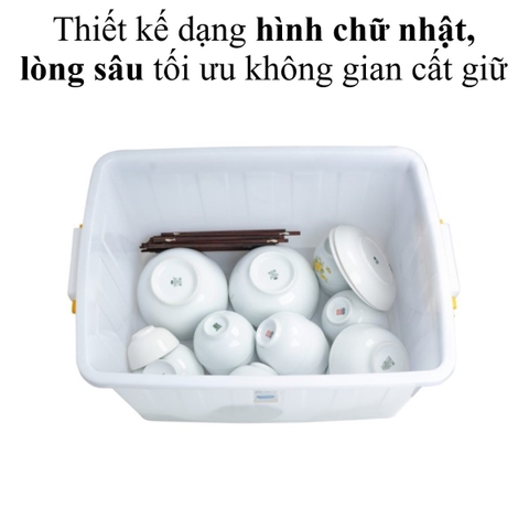 Thùng nhựa chữ Nhật 125L siêu bền 5329 Nhựa Việt Nhật Shop