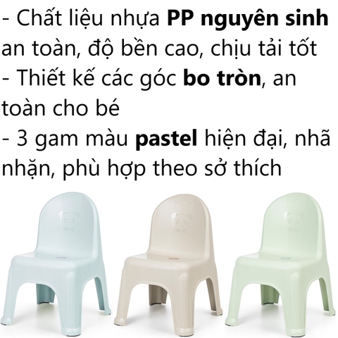 Ghế tựa trẻ em mẫu lưng tròn nhật 1952 Nhựa Việt Nhật Premium