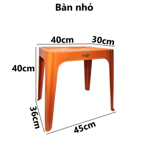 Bàn trà chanh vỉa hè đa sắc màu 1819 Nhựa Việt Nhật Shop