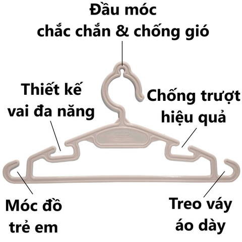 Mắc áo trẻ em cao cấp Hokori 2830 Nhựa Việt Nhật Shop