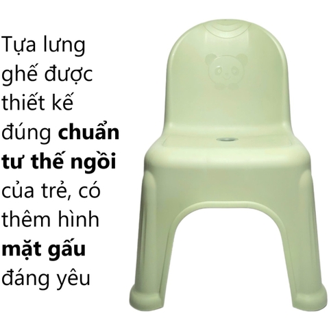 Ghế tựa trẻ em mẫu lưng tròn nhật 1952 Nhựa Việt Nhật Premium