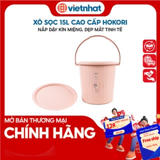 Xô nhựa, xô đựng nước, xô 15L có nắp Hokori X5238 Nhựa Việt Nhật shop
