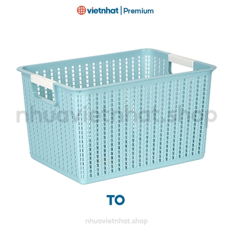 Rổ đan mây đựng đồ đa năng 3 size đựng quần áo, đồ dùng R3415 Nhựa Việt Nhật shop