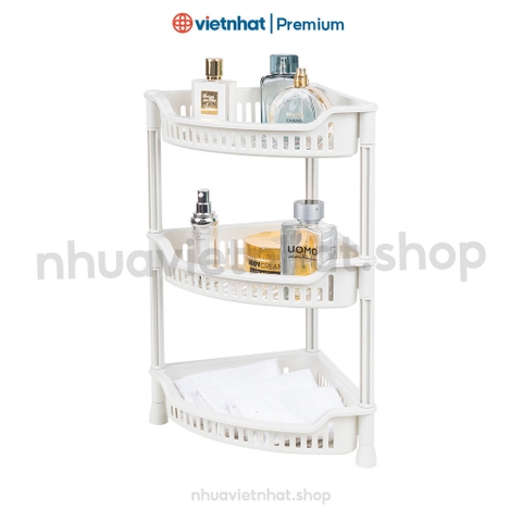 Kệ nhựa, kệ tam giác trung 2 tầng, 3 tầng nhỏ gọn K5536 Nhựa Việt Nhật Shop