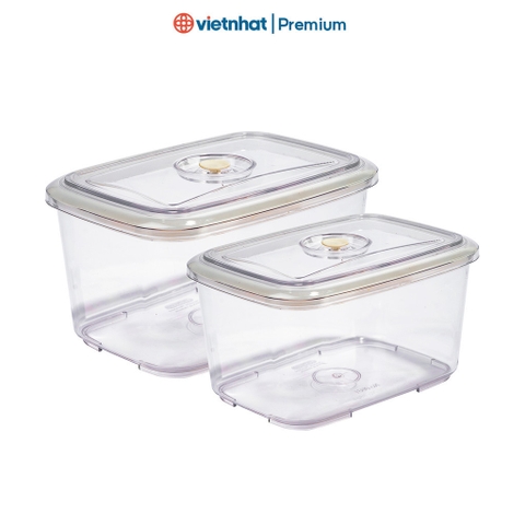 Bộ hộp thực phẩm, hộp lạnh chữ nhật tomei Hokori Tomei 6561+6562 Nhựa Việt Nhật shop