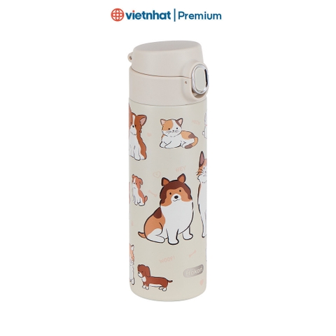 Bình giữ nhiệt inox cao cấp 460ml Hokori B0124 Nhựa Việt Nhật Shop