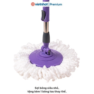 Bộ lau nhà xoay 360 độ cao cấp Hokori B9556 Nhựa Việt Nhật Shop