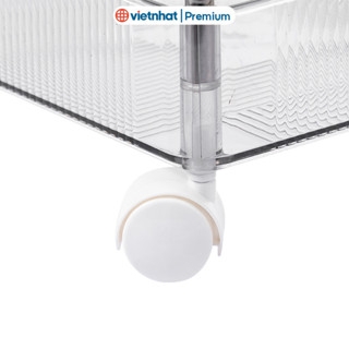 Kệ nhựa, kệ đựng đồ đa tầng có bánh xe kệ nhựa trong K5558 Nhựa Việt Nhật shop