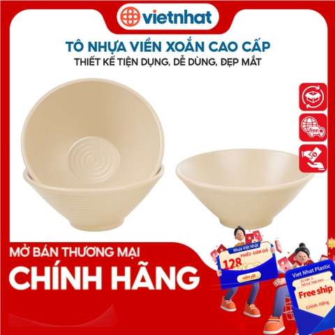 Tô xoắn nhám, tô loe, bát loa đủi size nhựa nhám 6843/6844/6845 Nhựa Việt Nhật Shop