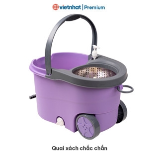 Bộ lau nhà xoay 360 độ cao cấp Hokori B9556 Nhựa Việt Nhật Shop