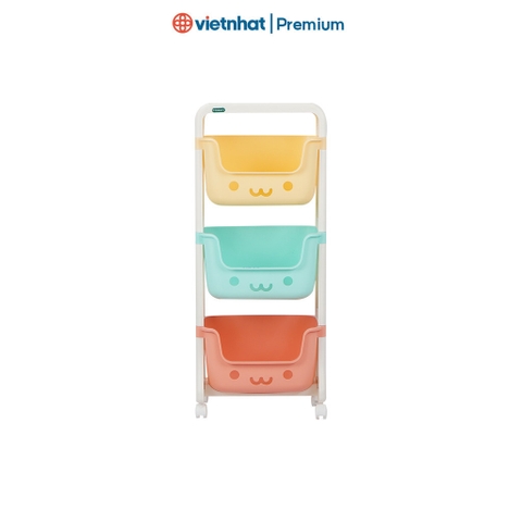 Kệ gấu đựng đồ cho bé 2 tầng, 3 tầng, 4 tầng có bánh xe Hokori K5576 Nhựa Việt Nhật Shop