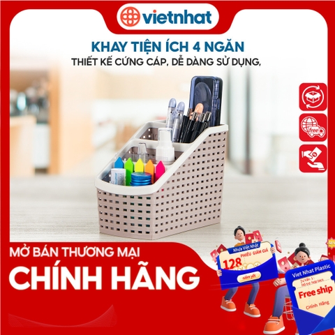 Khay nhựa tiện ích 4 ngăn đa năng K5696 Nhựa Việt Nhật Shop
