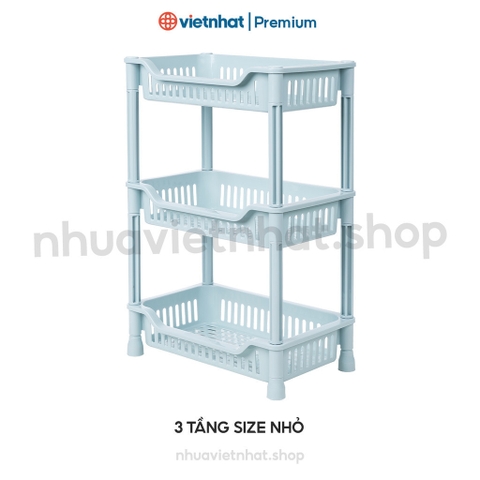 Kệ nhựa, kệ chữ nhật lắp ráp 2 tầng, 3 tầng  5538-2/ 5538-3 mẫu mới KCN Nhựa Việt Nhật Shop