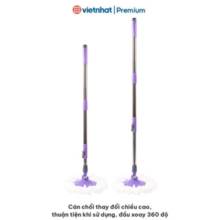 Bộ lau nhà xoay 360 độ cao cấp Hokori B9556 Nhựa Việt Nhật Shop