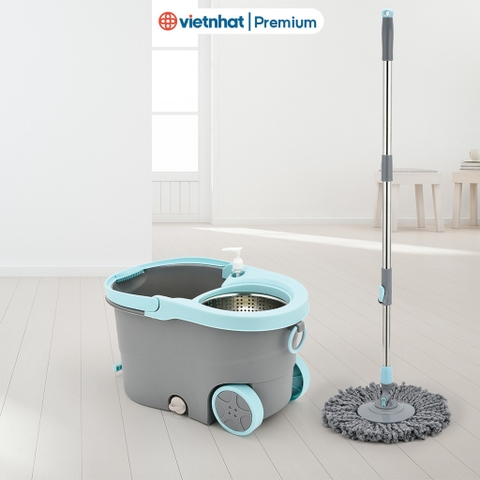 Bộ lau nhà xoay 360 độ cao cấp Hokori B9556 Nhựa Việt Nhật Shop